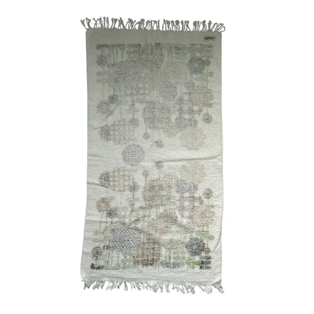 Vintage Royal Terry‎ 100% Cotton Retro Floral Print Towel Set of 2 USA